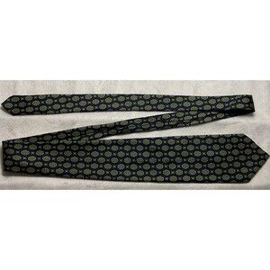 Leonardo Stelli Men’s Silk Blue And Green Tie - Classic